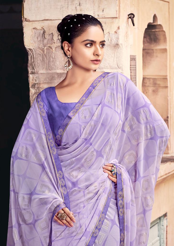 Kashvi Bansi Printed Georgette Fancy Ethnic Wear Saree Collection